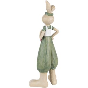 Clayre & Eef 6PR3608 Décoration Lapin 11x10x33 cm Vert