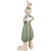 Clayre & Eef 6PR3608 Décoration Lapin 11x10x33 cm Vert