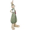 Clayre & Eef 6PR3608 Décoration Lapin 11x10x33 cm Vert