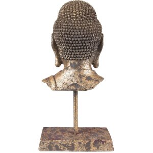 Clayre & Eef 6PR3619 Décoration Tête de Bouddha 13x9x25 cm Doré