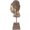 Clayre & Eef 6PR3619 Décoration Tête de Bouddha 13x9x25 cm Doré