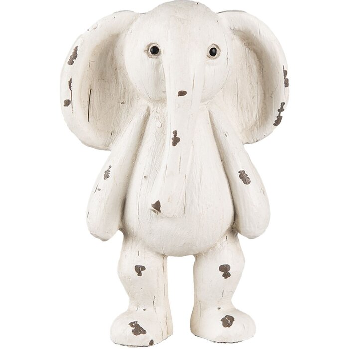 Clayre & Eef 6PR3640 Décoration Eléphant 6x4x10 cm Beige - Marron