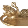 Clayre & Eef 6PR3730 Décoration Coupe avec cygne 25x20x9 cm Doré