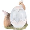 Clayre & Eef 6PR3824 Décoration Poussin 12x9x12 cm Gris - Marron