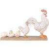 Clayre & Eef 6PR3828 Décoration Evolution Poulet 34x8x21 cm Blanc - Marron