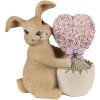 Clayre & Eef 6PR3833 Décoration Lapin 11x6x12 cm Marron - Rose