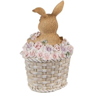 Clayre & Eef 6PR3834 Décoration Lapin 7x6x11 cm Marron - Rose