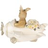 Clayre & Eef 6PR3838 Décoration Lapin 15x11x12 cm Beige - Marron