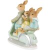 Clayre & Eef 6PR3845 Décoration Lapin 17x7x15 cm Vert - Marron