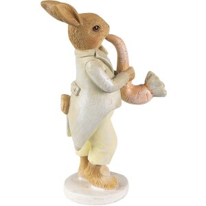 Clayre & Eef 6PR3849 Décoration Lapin 5x8x16 cm Vert - Jaune