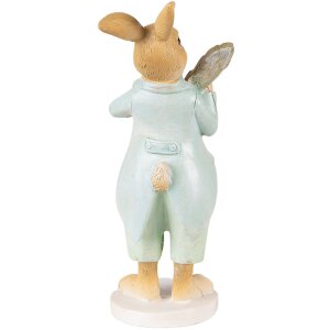 Clayre & Eef 6PR3851 Décoration Lapin 7x5x15 cm Vert - Marron