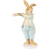 Clayre & Eef 6PR3852 Décoration Lapin 8x5x16 cm Vert - Marron