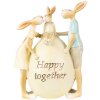 Clayre & Eef 6PR3856 Décoration Lapin 13x9x17 cm Vert - Jaune