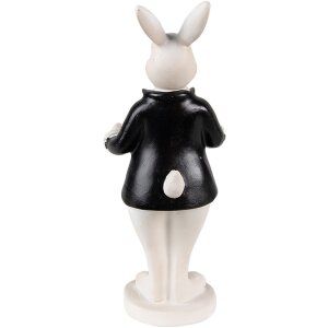 Clayre & Eef 6PR3866 Décoration Lapin 6x6x15 cm noir - blanc