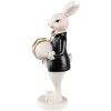 Clayre & Eef 6PR3866 Décoration Lapin 6x6x15 cm noir - blanc