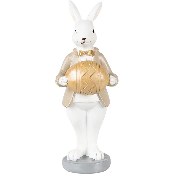 Clayre & Eef 6PR3867 Décoration Lapin 6x6x15 cm Beige - Marron