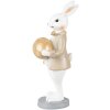 Clayre & Eef 6PR3867 Décoration Lapin 6x6x15 cm Beige - Marron