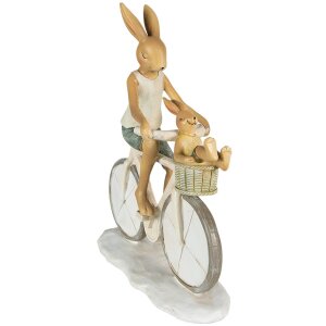 Clayre & Eef 6PR3869 Décoration Lapin 18x7x22 cm Blanc - Beige