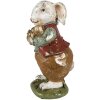 Clayre & Eef 6PR3875 Décoration Lapin 9x12x22 cm Beige - Rouge