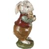 Clayre & Eef 6PR3875 Décoration Lapin 9x12x22 cm Beige - Rouge