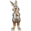 Clayre & Eef 6PR3881 Décoration Lapin 6x7x14 cm Beige - Or