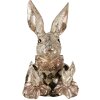 Clayre & Eef 6PR3888 Décoration Lapin 14x13x24 cm Beige - Or