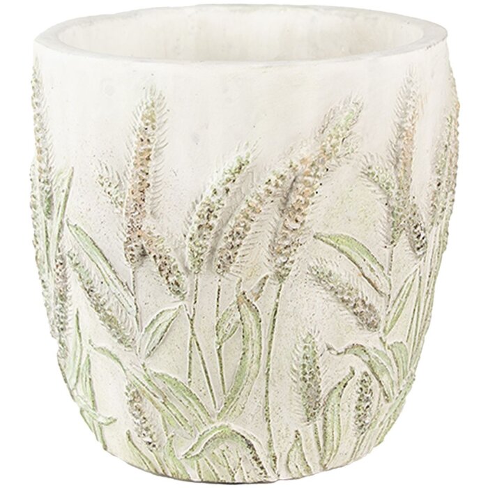 Clayre & Eef 6TE0463S Pot de fleurs Ø 13x13 cm Vert - Beige