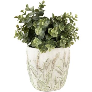 Clayre & Eef 6TE0463S Pot de fleurs Ø 13x13 cm Vert - Beige