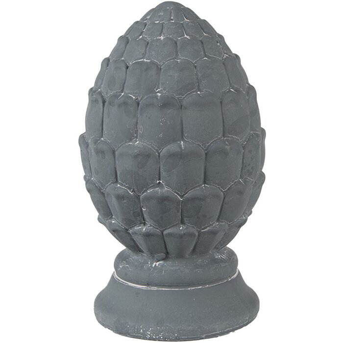 Clayre & Eef 6TE0474 Décoration Pomme de pin Ø 10x18 cm Gris