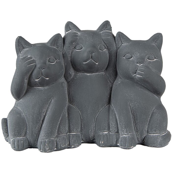 Clayre & Eef 6TE0475 Décoration Chats 22x10x16 cm Gris