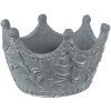 Clayre & Eef 6TE0481M Pot de fleurs couronne 18x17x12 cm Gris