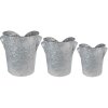 Clayre & Eef 6Y4873 Support pour plantes (set de 3) Ø 25x28 - Ø 21x24 - Ø 17x20 cm Gris