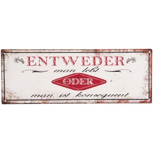 Clayre & Eef 6Y4929 Plaque de texte 36x1x13 cm blanc...