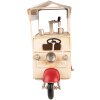 Clayre & Eef 6Y4952 Modèle de chariot à bière tricycle 30x12x24 cm Bleu - Beige