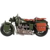 Clayre & Eef 6Y4962 Modèle réduit moto avec side-car 38x26x18 cm Vert