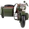 Clayre & Eef 6Y4962 Modèle réduit moto avec side-car 38x26x18 cm Vert