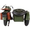 Clayre & Eef 6Y4962 Modèle réduit moto avec side-car 38x26x18 cm Vert