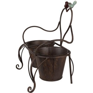 Clayre & Eef 6Y5436 Porte-plantes 39x18x39 cm Marron