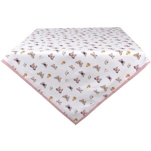 Clayre & Eef BPD01 Nappe 100x100 cm Beige - Rose...