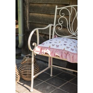 Clayre & Eef BPD25 Housse de coussin de chaise 40x40 cm Beige - Rose