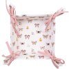 Clayre & Eef BPD47 Panier à pain 35x35x8 cm Beige - Rose