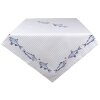 Clayre & Eef SSF01 Nappe 100x100 cm Blanc - Bleu Carré