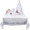 Clayre & Eef SSF01 Nappe 100x100 cm Blanc - Bleu Carré