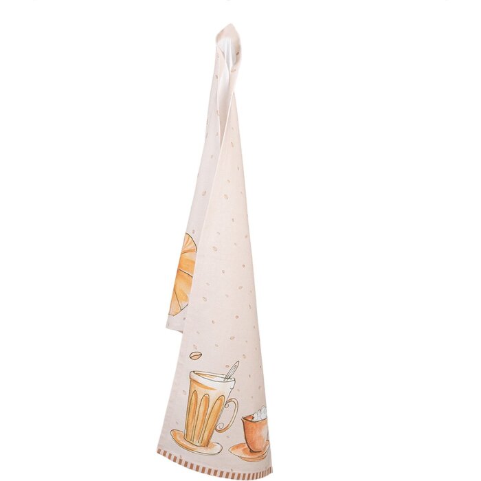 Clayre & Eef YFB42-2 Linge de cuisine 50x70 cm Beige Rectangle