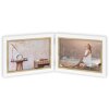 Cadre double ZEP Ayas blanc 2 photos 13x18 cm paysage