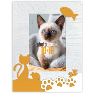 Cadre photo ZEP pour chats Minu 10x15 cm orange