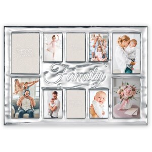 Cadre photo familial ZEP Legacy 10 photos argent brillant...