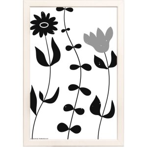 Walther cadre en bois Liv Monstera 20x30 cm blanc