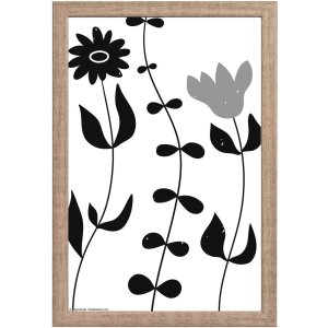 Walther cadre en bois Liv Monstera 20x30 cm gris