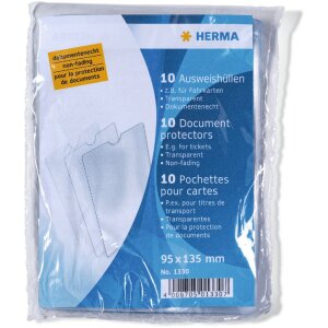 HERMA 1330 Pochettes pour cartes didentité 95x135 mm Tickets de transport Carte didentité enfant